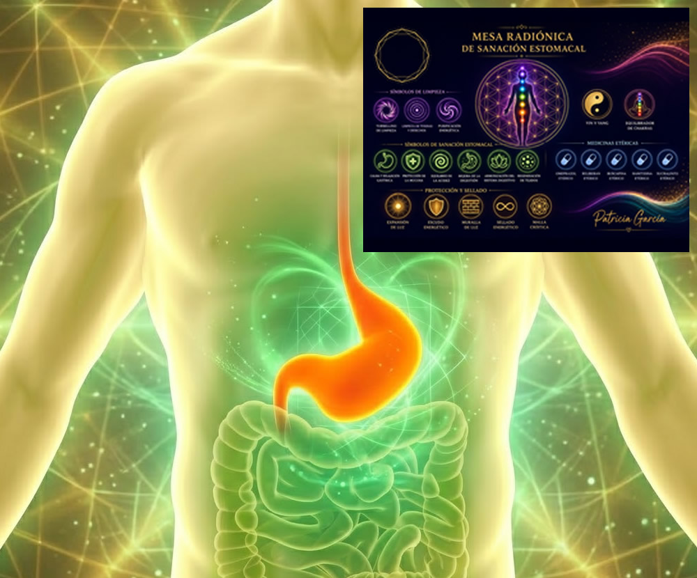 Curso Online de Mesa Radiónica Sanación Estomacal